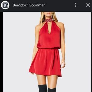 Ramy Brook red high knock dress